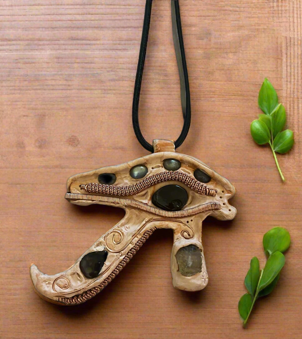 Polymer clay eye of Ra