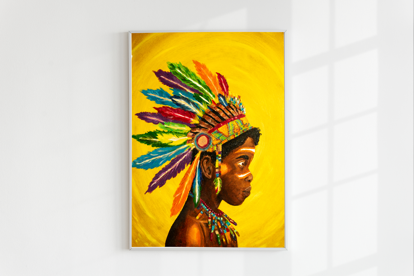 Afro Native boy on Canvas