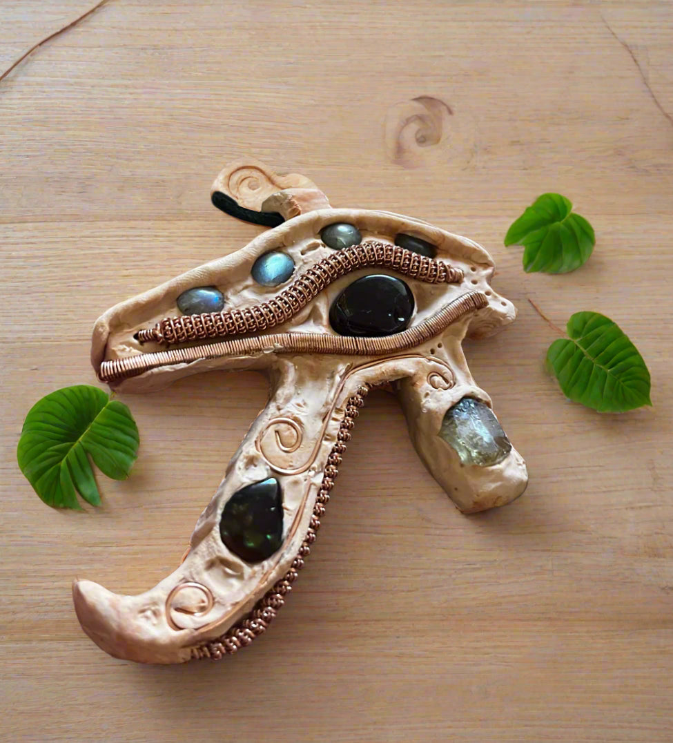 Polymer clay eye of Ra