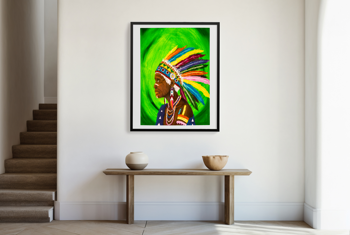 The Elder woman on canvas