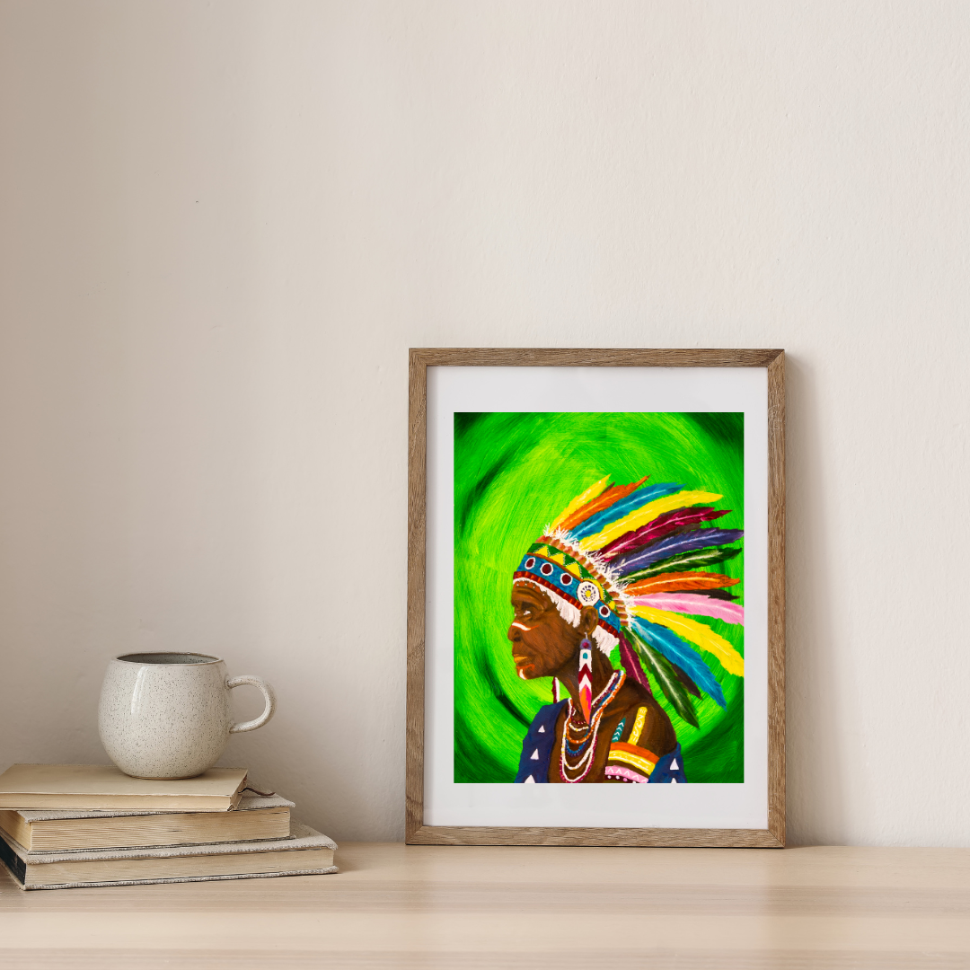 The Elder woman on canvas